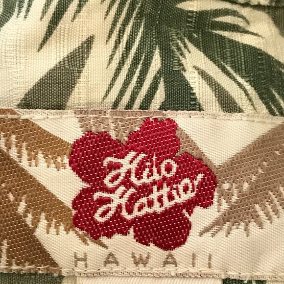 Hilo Hattie 100% Silk Hawaiian Shirt Men 2XL Green Floral Button Up Pocket 16908 - Picture 3 of 13